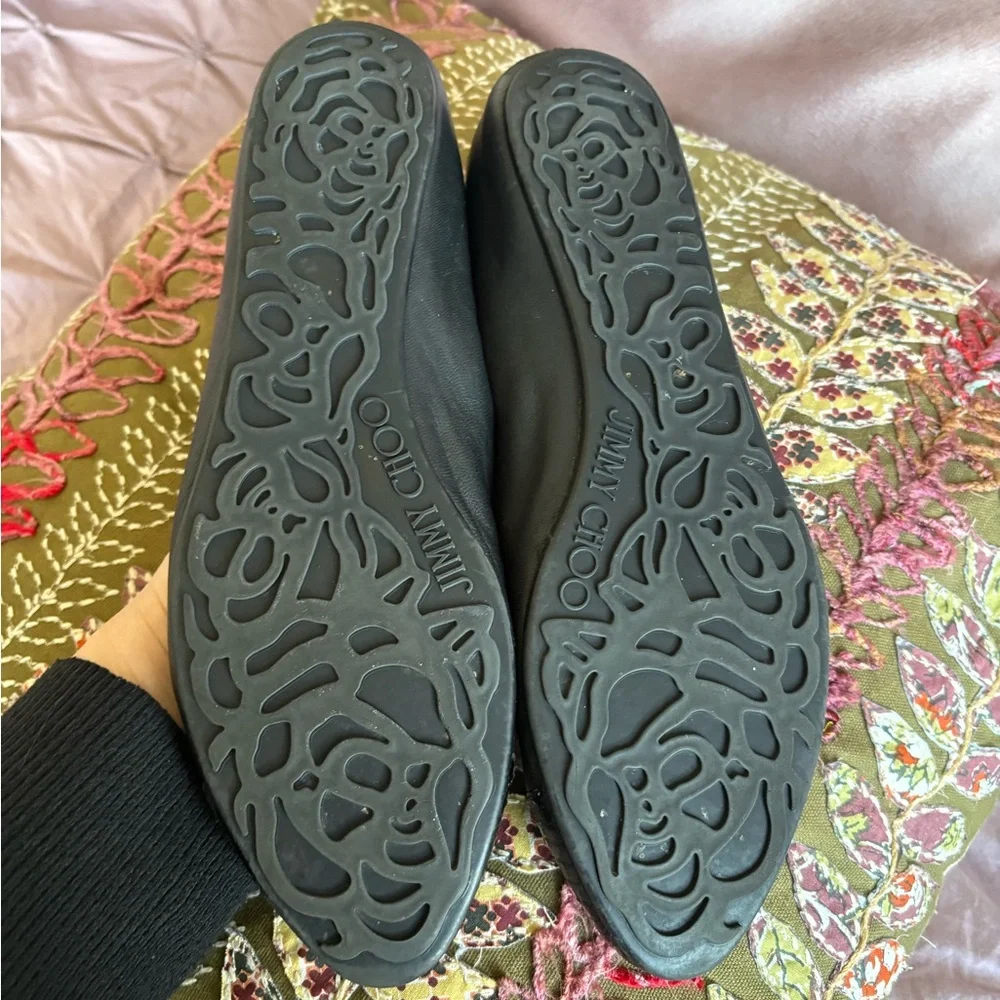 Jimmy Choo Python Capped Flats 40 - Picture 5 of 8